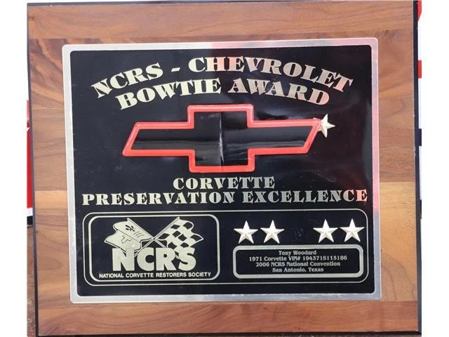 1971 Chevrolet Corvette 350/270 Totally Original, Award-Winning 7,353 Miles!