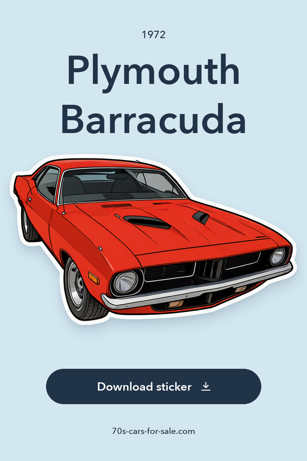 1972 Plymouth Barracuda sticker preview
