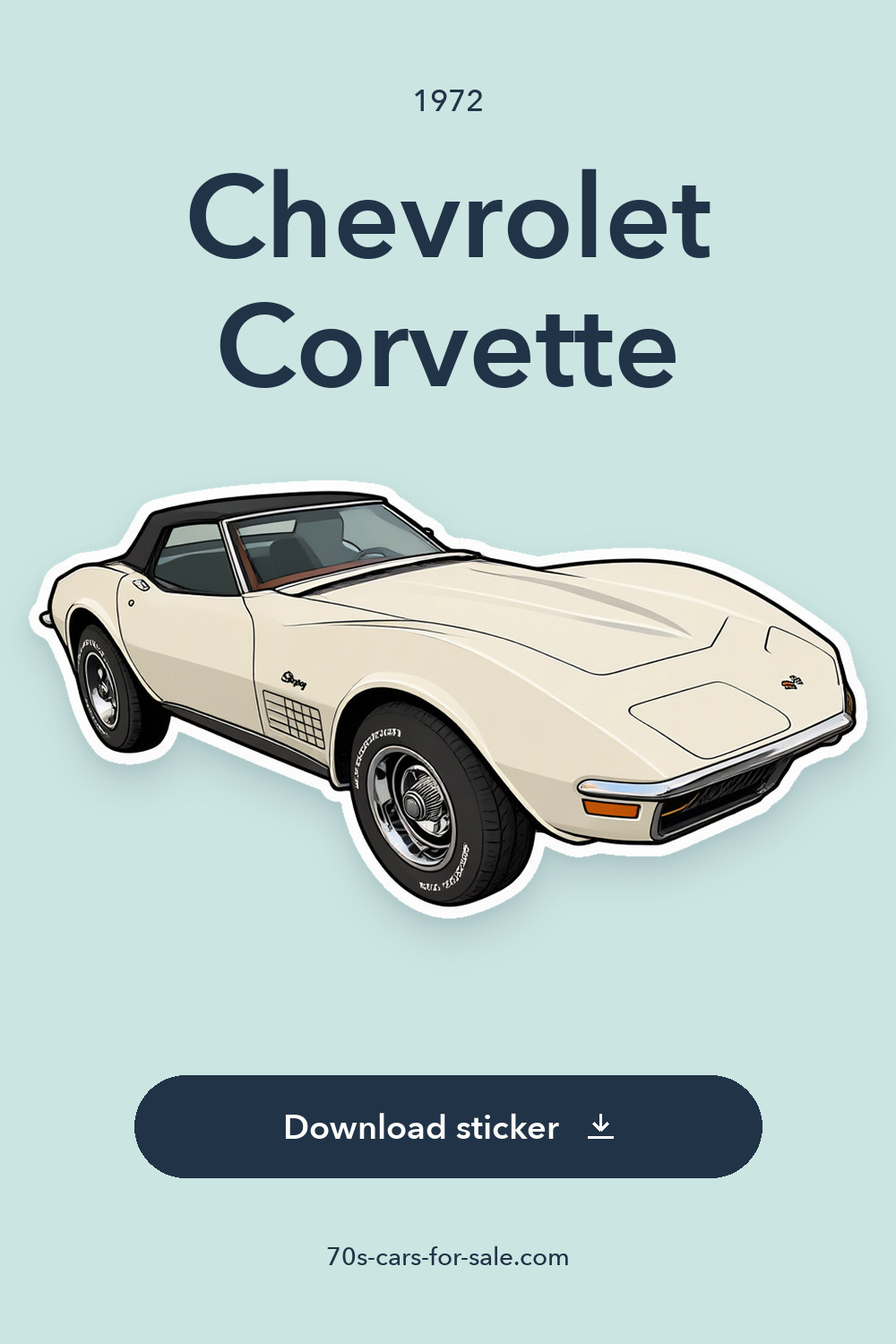 1972 Chevrolet Corvette sticker preview