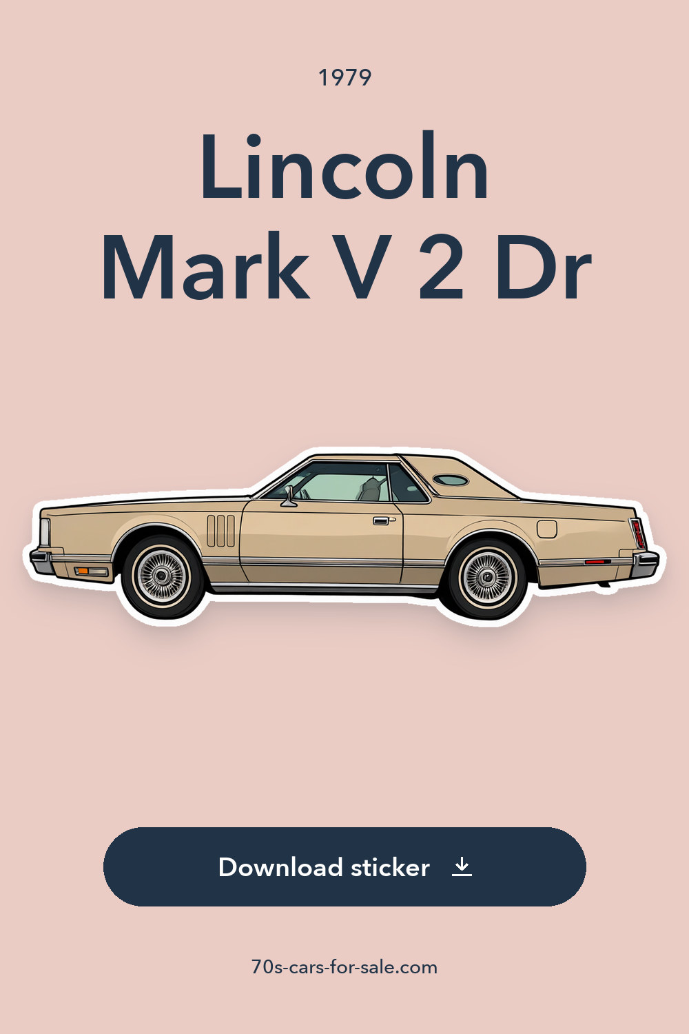 1979 Lincoln Mark V 2 Dr sticker preview