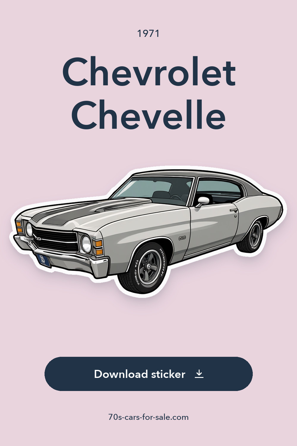 1971 Chevrolet Chevelle sticker preview