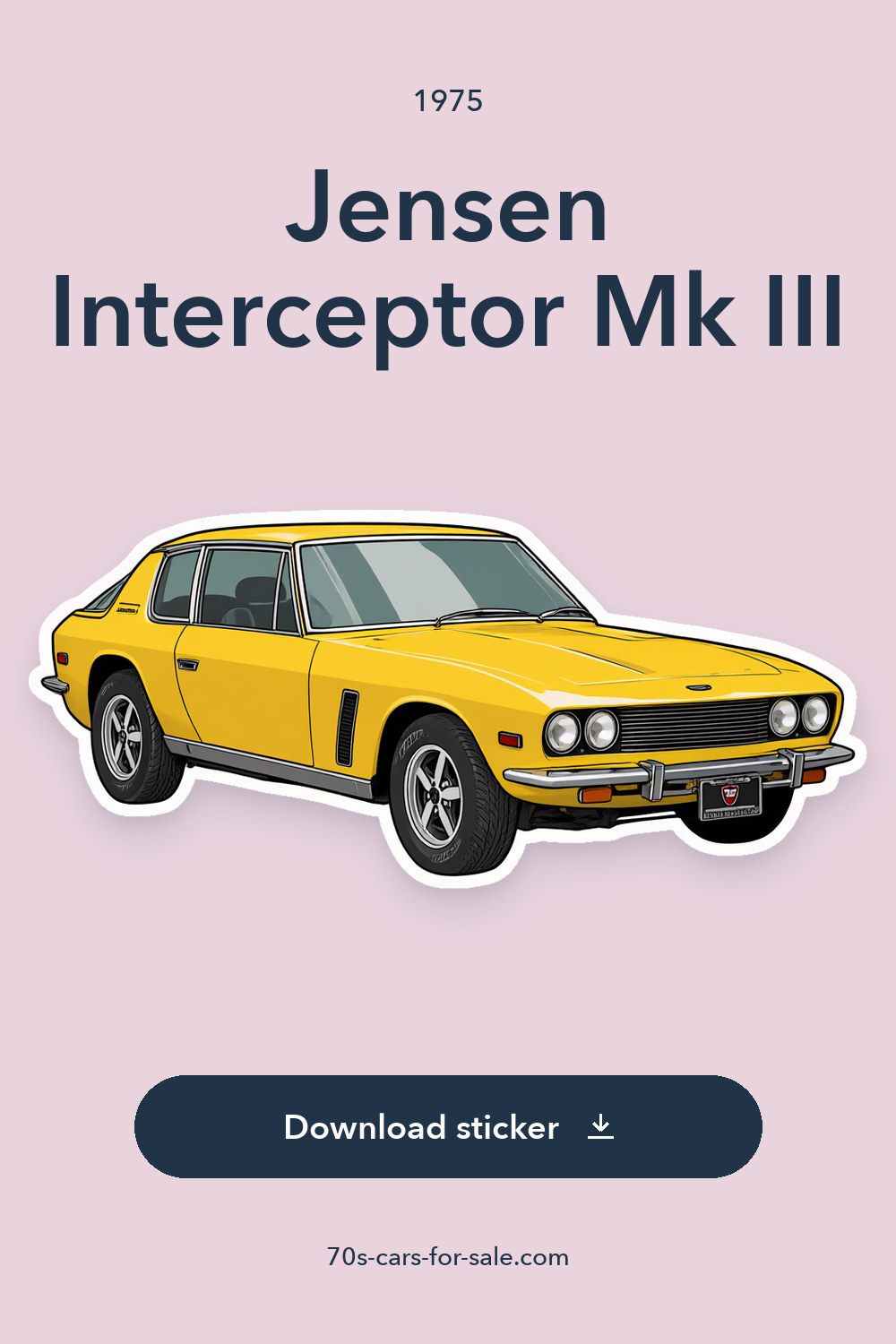1975 Jensen Interceptor Mk III sticker preview
