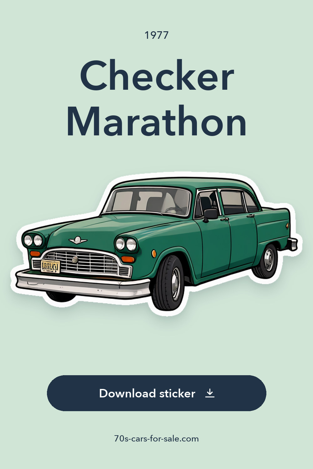 1977 Checker Marathon sticker preview