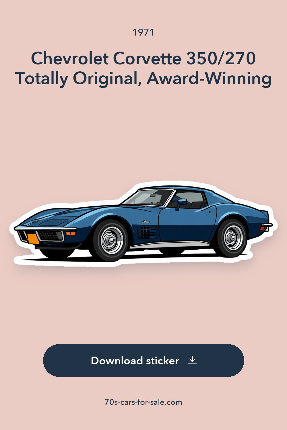 1971 Chevrolet Corvette 350/270 Totally Original, Award-Winning 7,353 Miles! sticker preview