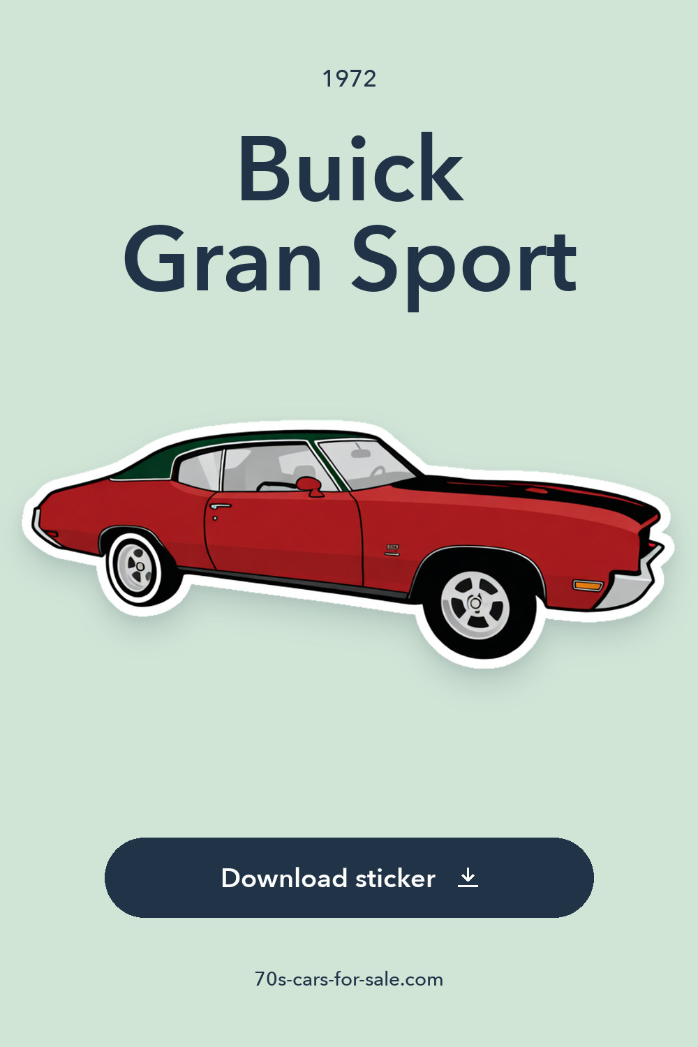 1972 Buick Gran Sport sticker preview