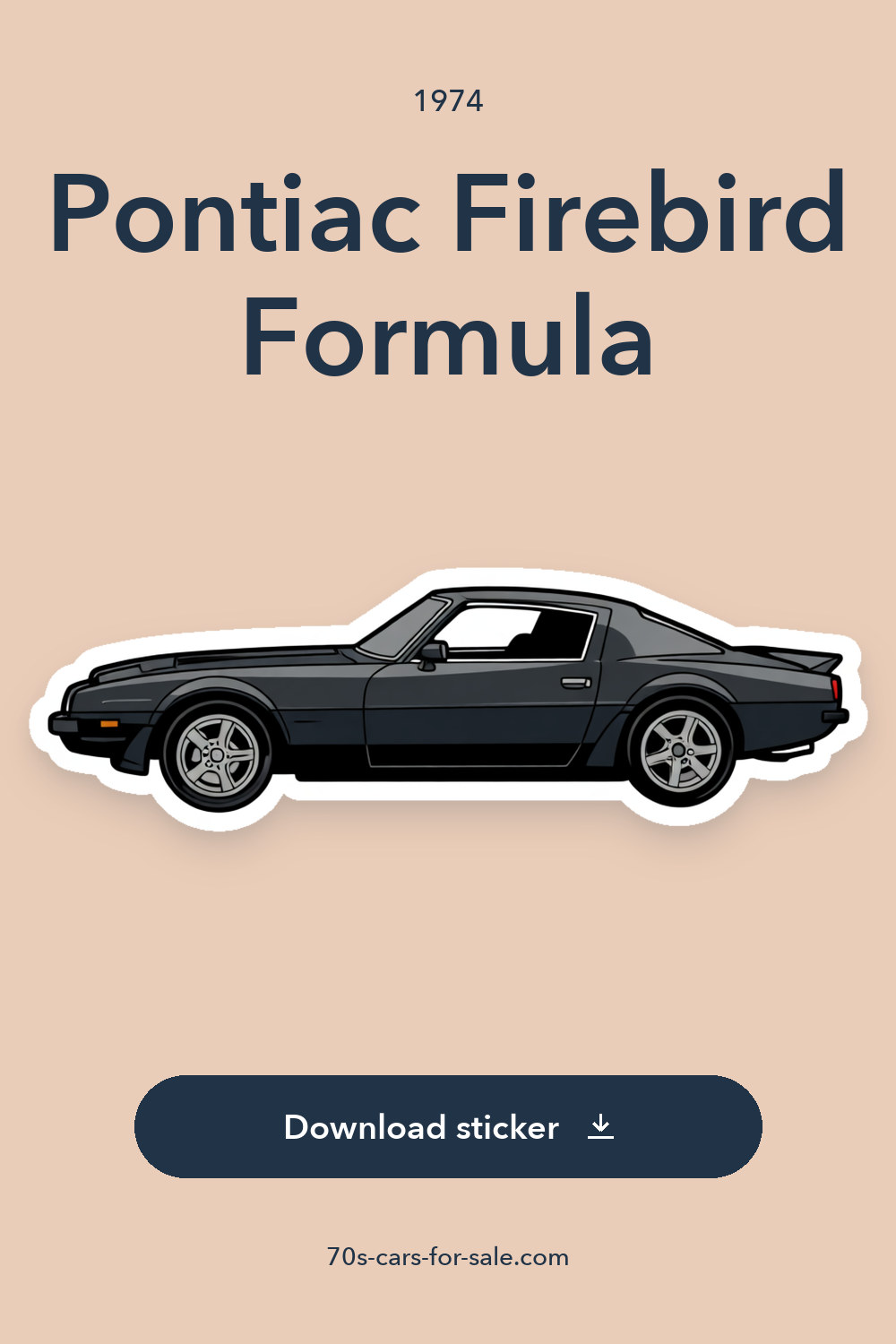 1974 Pontiac Firebird Formula sticker preview