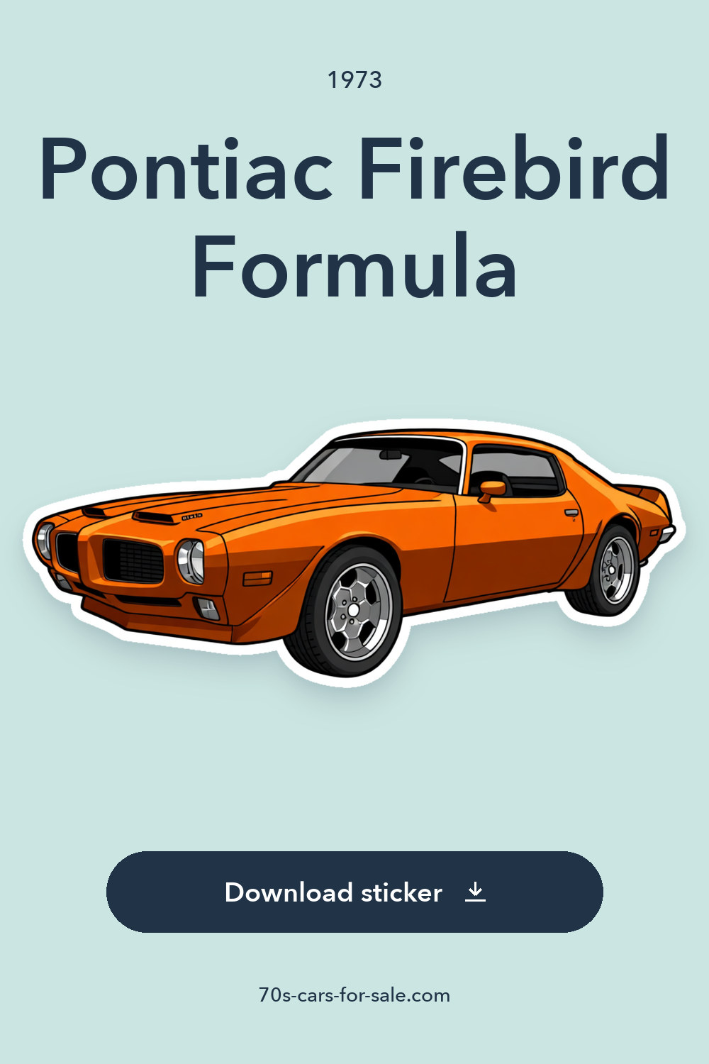 1973 Pontiac Firebird Formula sticker preview